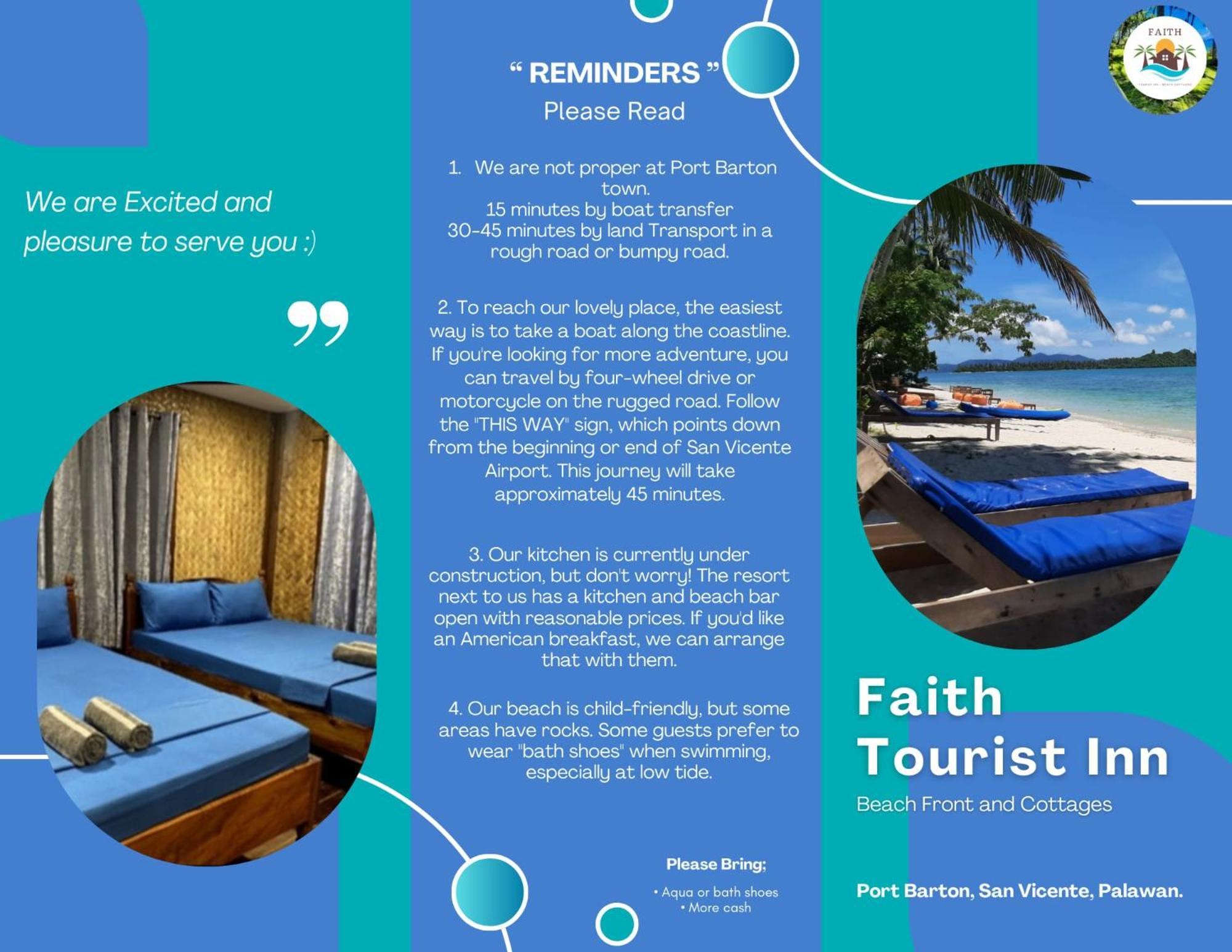 Faith Tourist Inn San Vicente  Bagian luar foto